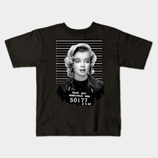 Marilyn monroe mugshot cartoon Kids T-Shirt